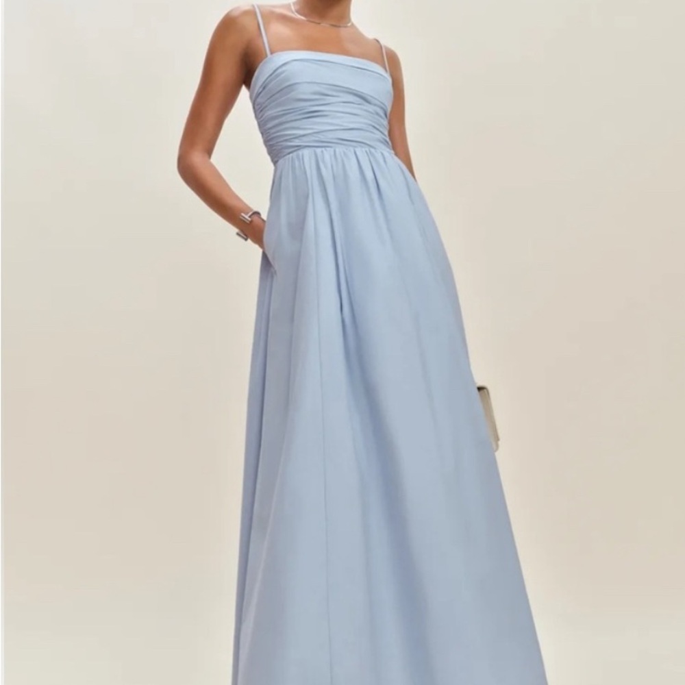 Reformation Blue Kastoria Dress